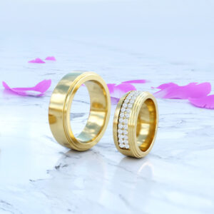 Anillos de matrimonio passion con diamantes en oro de 18k