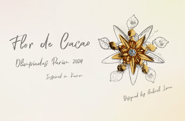 Joyería Flor de la Vida: Cacao Flower Gold para Michel Kammoun en la Cata de Chocolate de los Juegos Olímpicos en Casa Ecuador