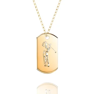 Placa Golf - Dije de Oro de Alta Joyería